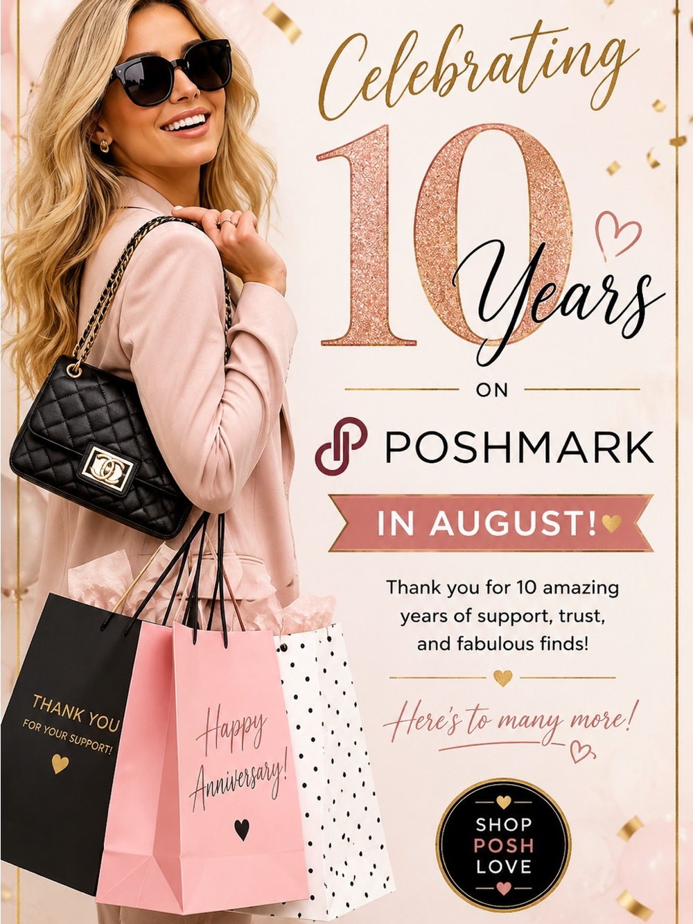 Like flyer 10 years on Poshmark! to be notified - Picture 2 of 2